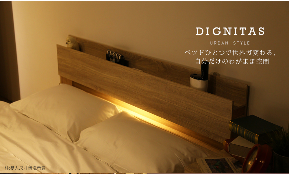 雙人加大床底 DIGNITAS狄尼塔斯6尺床底/2色/H&D 東稻家居