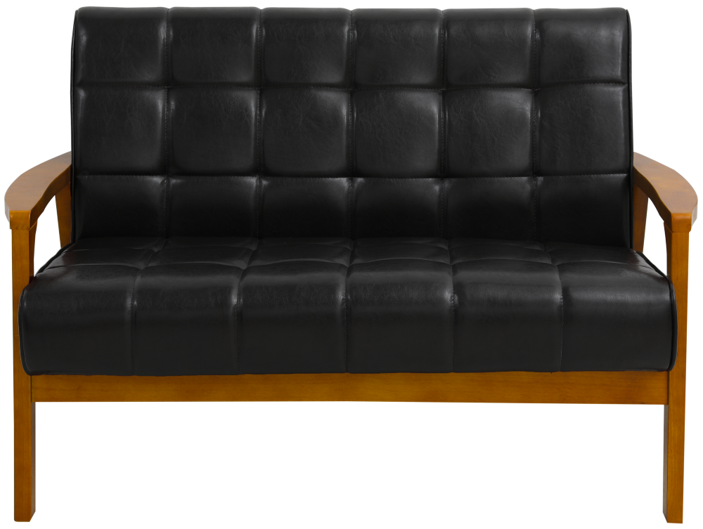 【老客戶限定】摩卡雙人舒適皮沙發(DIY組裝/送1樓)