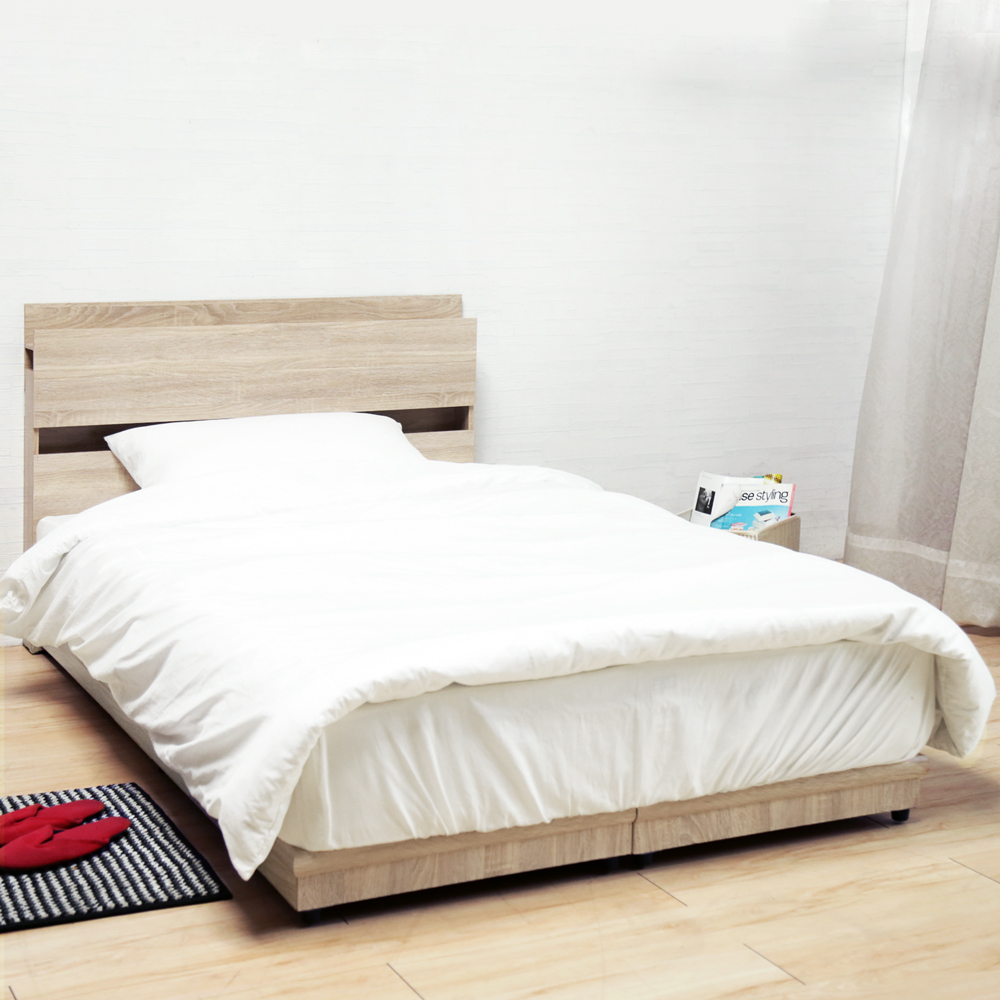 狄尼塔斯梧桐色3.5尺房間組-3件式床組(床頭＋床底＋床墊)