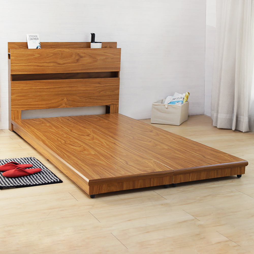 狄尼塔斯新柚木色3.5尺單人房間組-2件式(床頭+床底)