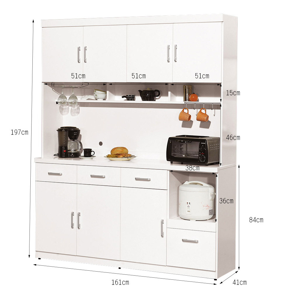 白色5.3尺餐櫃組