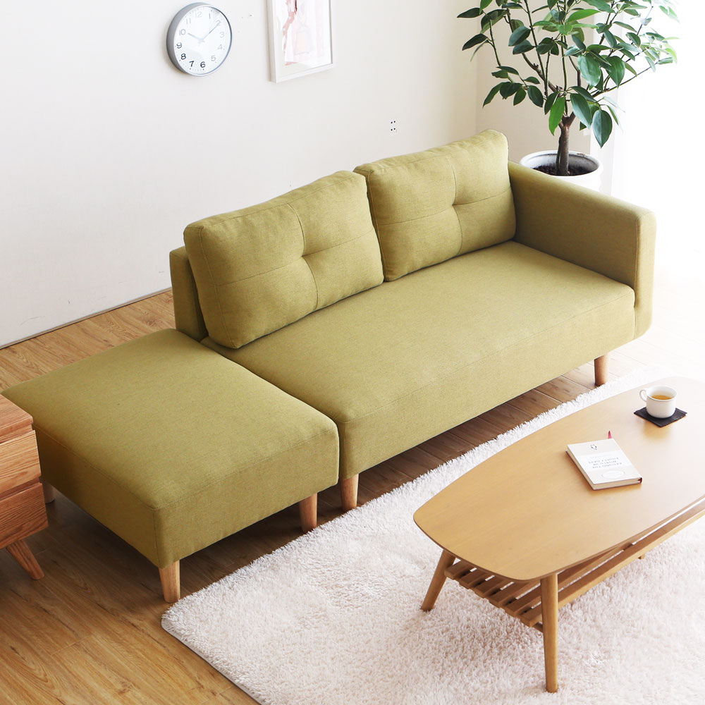 賽斯托日系簡約雙人+凳沙發-4色