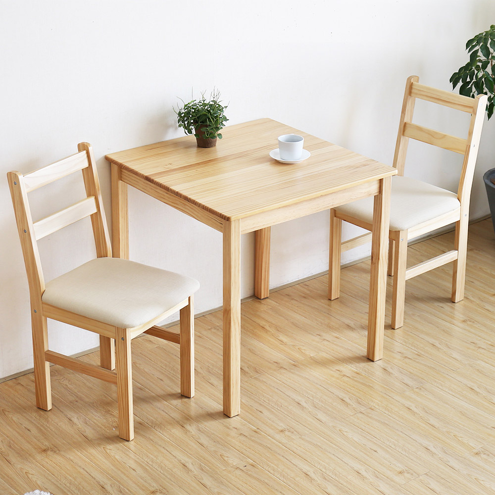 黛納日式木作餐桌椅組(一桌二椅)/DIY