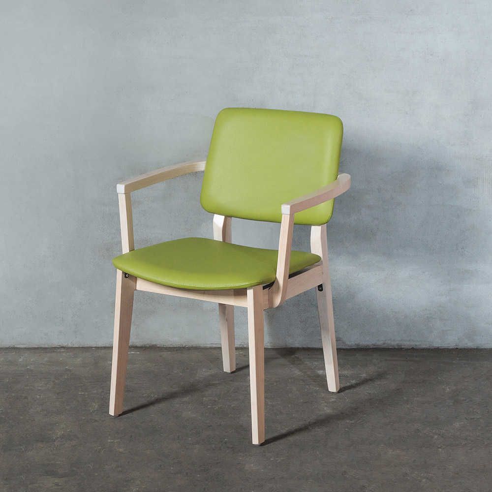 BELMORE貝爾莫爾仿古實木扶手餐椅-3色