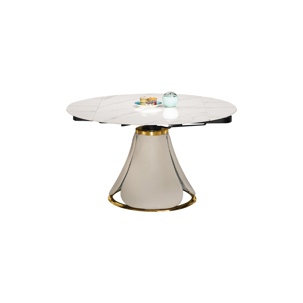 簡約風伸縮岩板餐桌/圓桌(TCM-07658)