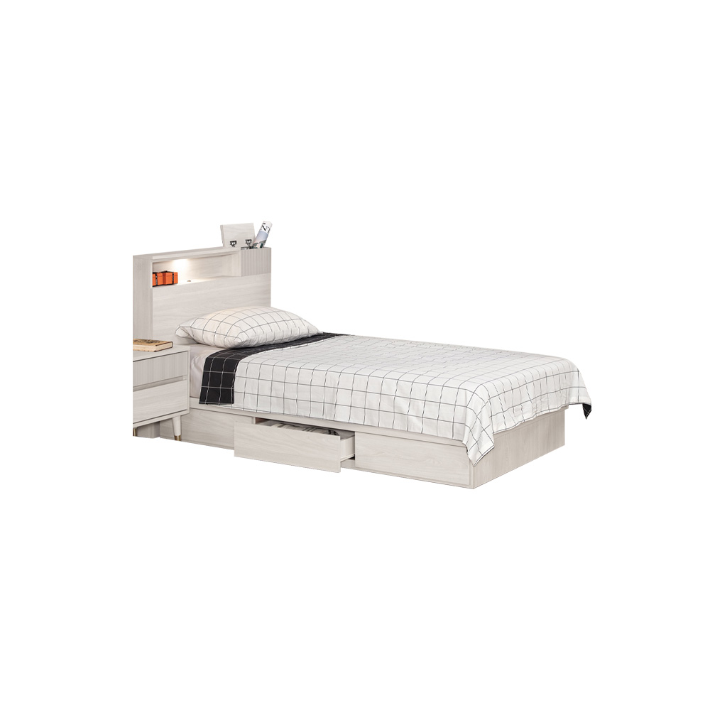 舒適系列3.5尺單人床-床組(床頭＋床底)/不含床墊(TCM-07931)