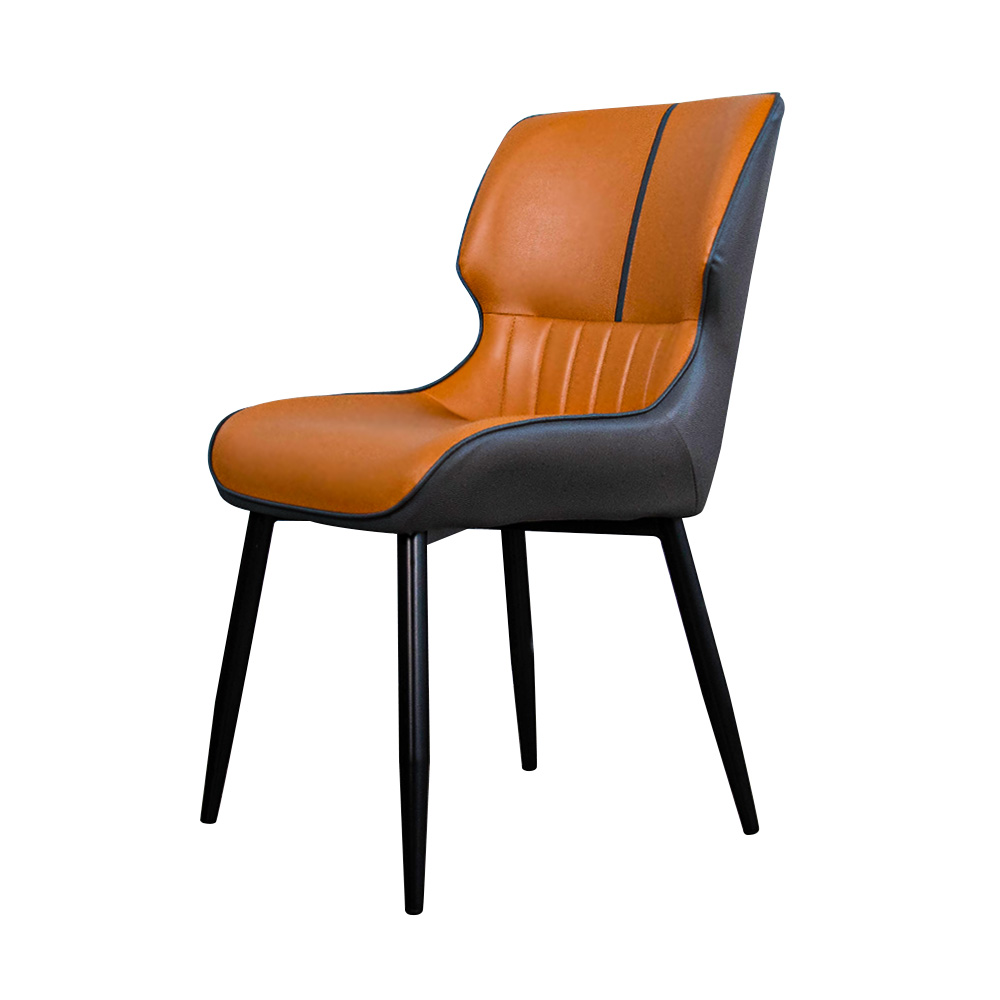 CB1132橘色皮質餐椅
